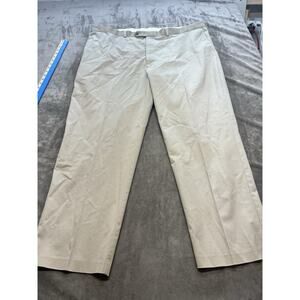 Men's‎ Roundtree & Yorke Casuals Khaki Pants 46x30 flat front golf business